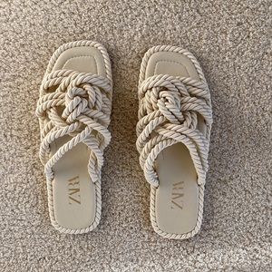 Zara never worn rope sandals size 42, 10.5/11
